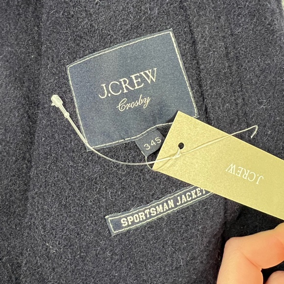 J Crew Jacket Men Size 36 Navy Crosby Sportsman Wool BlazerOld Money - Picture 5 of 14
